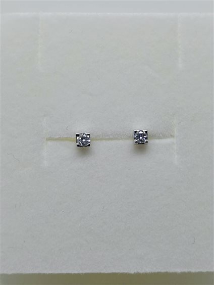 Orecchini Davite & Delucchi Donna CLASSIC LINE in Oro bianco Diamante 0.08 Ct BBS0905208 - BBS0905208